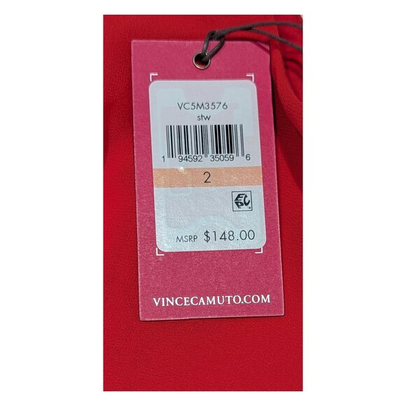 Vince Camuto Red Twist Front A-Line Cocktail Dress Size 2 NWT - Picture 4 of 6
